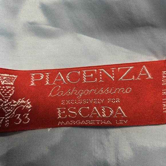 Vintage Escada Blazer Womens 38 Light Blue Angora Wool Shawl Collar Germany - Picture 12 of 16